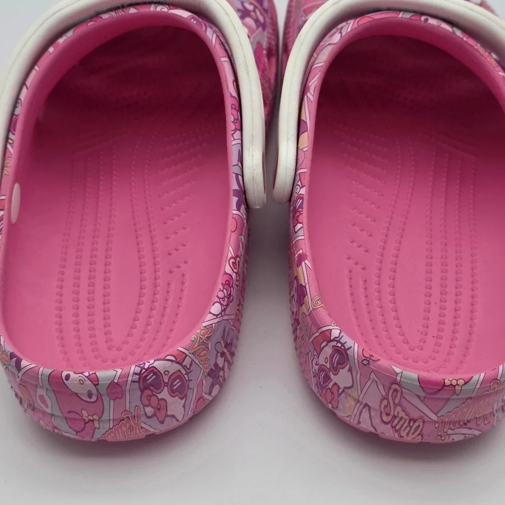 Crocs Hello Kitty Sanrio Clogs Womens 8 Pink Kawaii Jibbitz Limited Edition - Picture 9 of 11